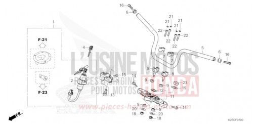 HANDLE PIPE MSX125AR de 2024
